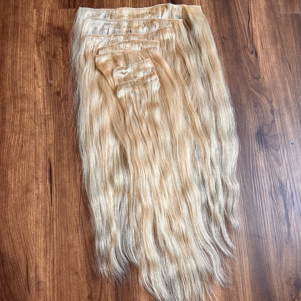 Authentic blonde remy hair extensions